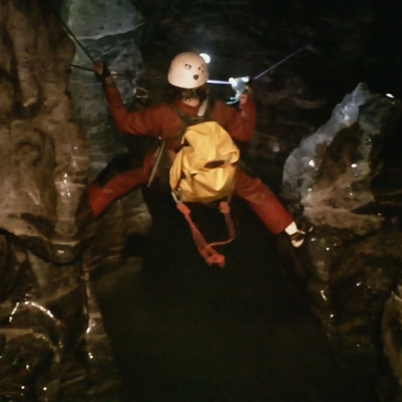 Dropping through towering shafts, Chris Jewell's team descends a mile 