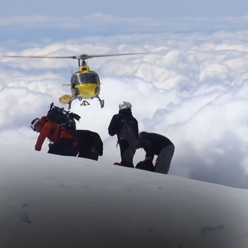 Antoine Montant, Francois Bon and Herve Cerutti challenge the mountain