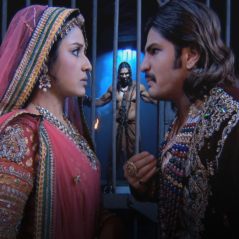 How will Jalal react after witnessing Jodha visiting the monster who h